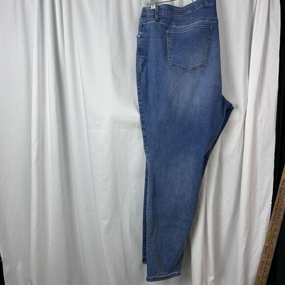 Wonderly Womens Sz 24 Skinny Mid Rise Medium Wash Blue Jeans Denim Stretch Waist - Picture 3 of 13